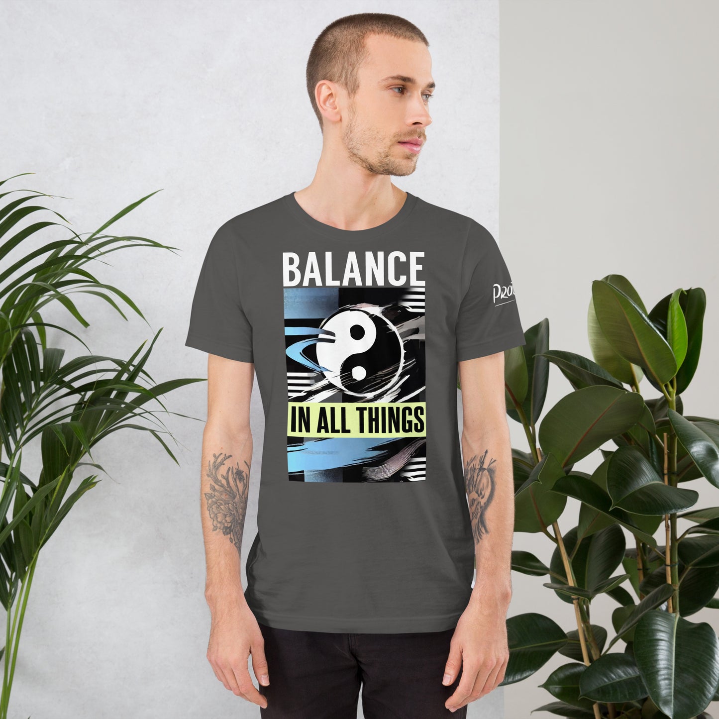 Balance In All Things T-Shirt - Practicing Energy's Practitioners of Masculine Energy Wear Collection