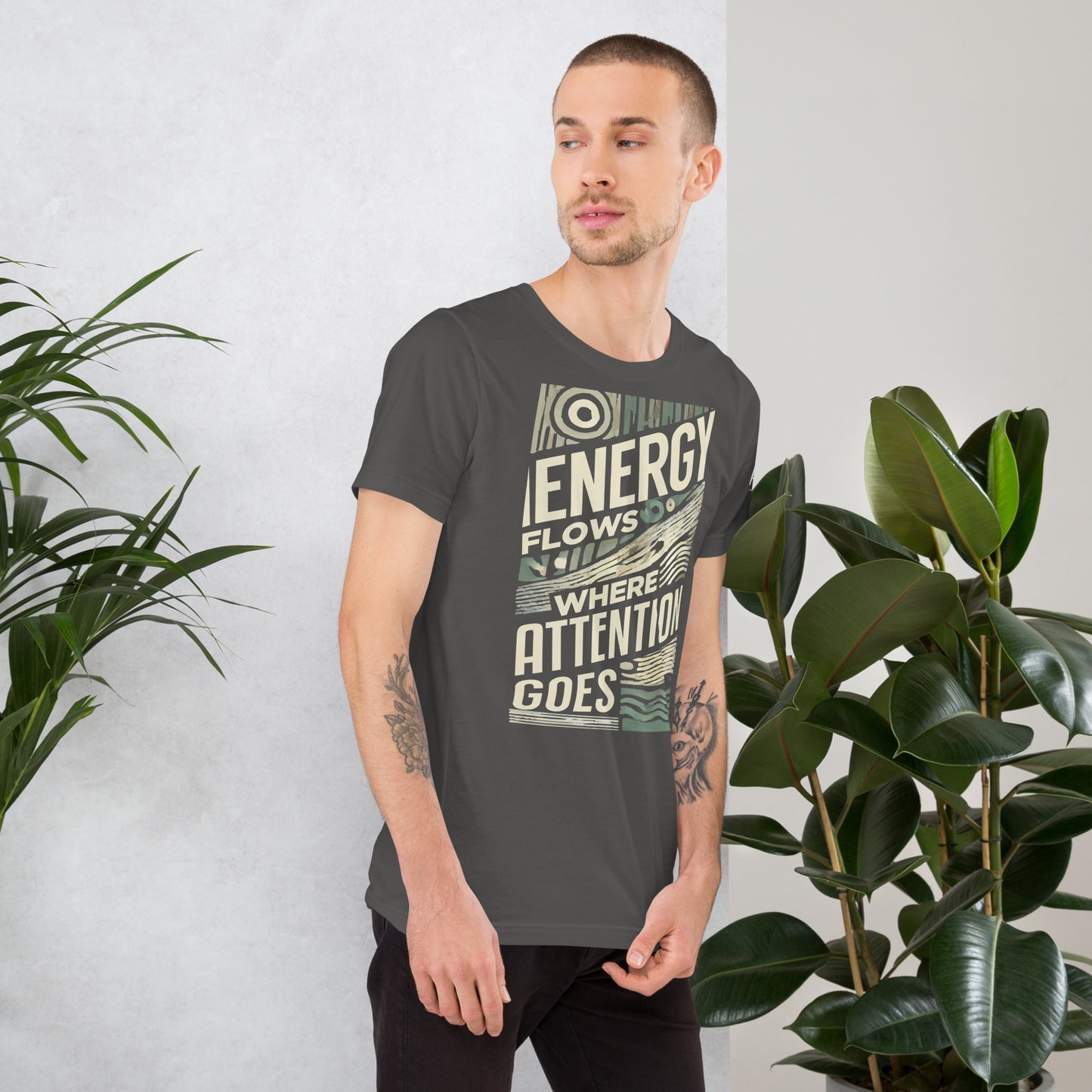 Energy Flows T-Shirt - Practicing Energy's Practitioners of Masculine Energy Wear Collection