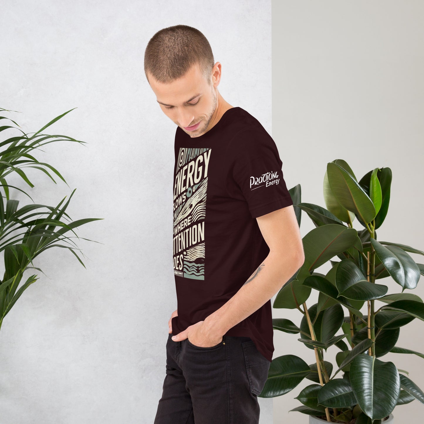 Energy Flows T-Shirt - Practicing Energy's Practitioners of Masculine Energy Wear Collection